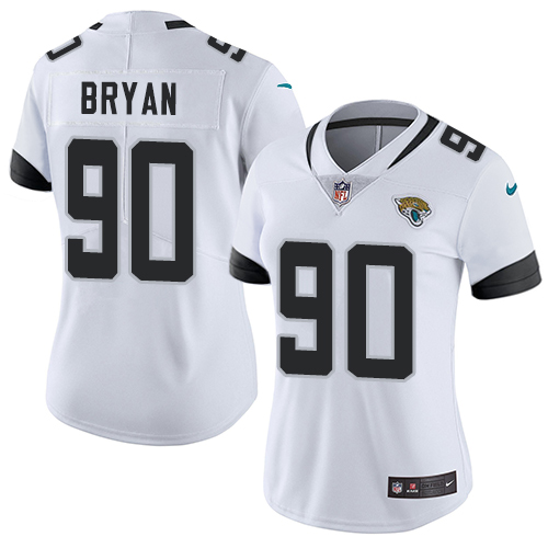 Nike Jaguars #90 Taven Bryan White Women's Stitched NFL Vapor Untouchable Limited Jersey - Click Image to Close